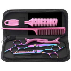 Professional Hair Cutting Scissors Shears Barber Thinning Set Kit- Family Hair Cutting Cut bangs set Barber Hair Cutting Tool