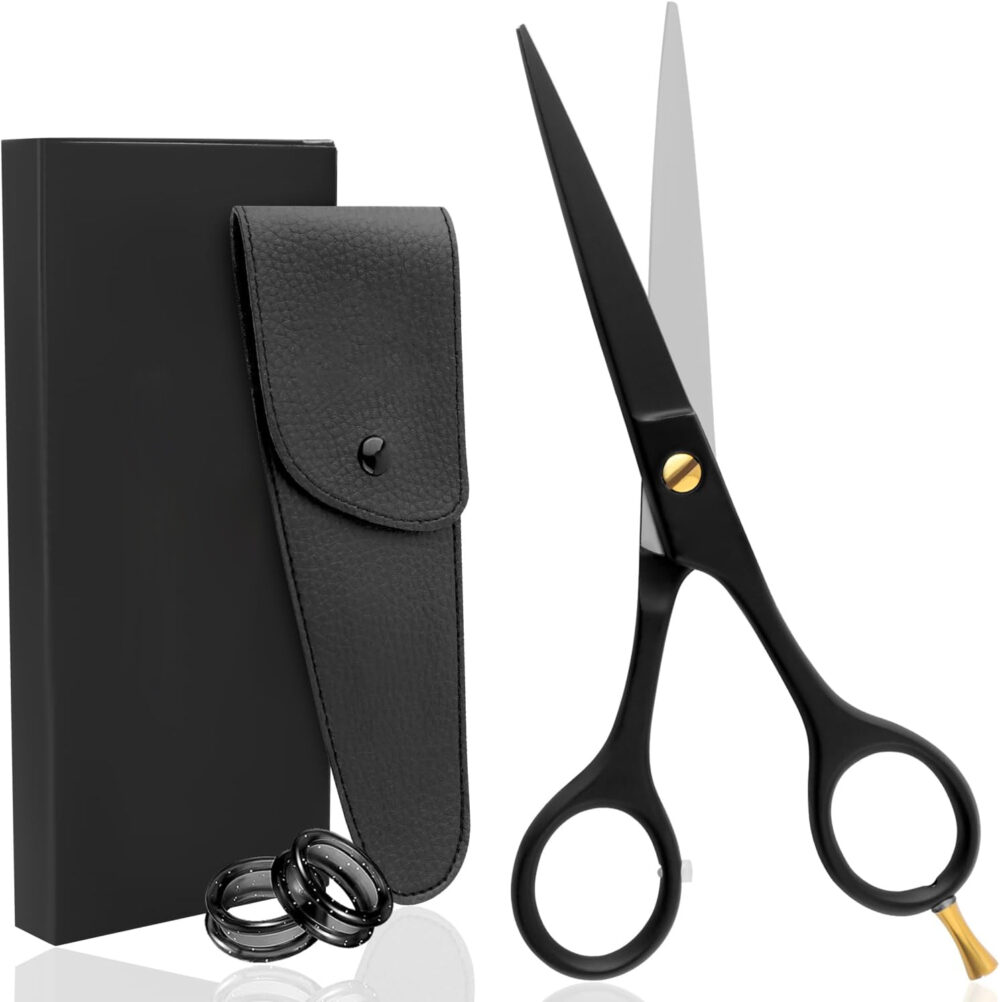 Professional Hair Cutting Scissors, Sirabe 6.5" Hair Scissors Right Hand Razor Edge Barber Shears Trimming Haircut Scissors for Men and Women